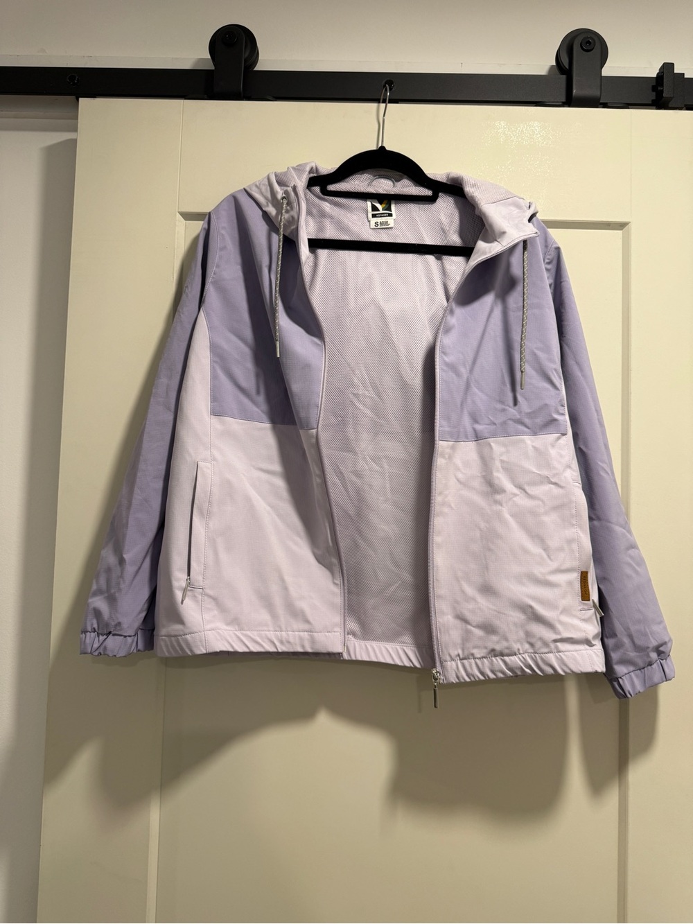 Light Lavender Two-Tone Utility Jacket with Hood